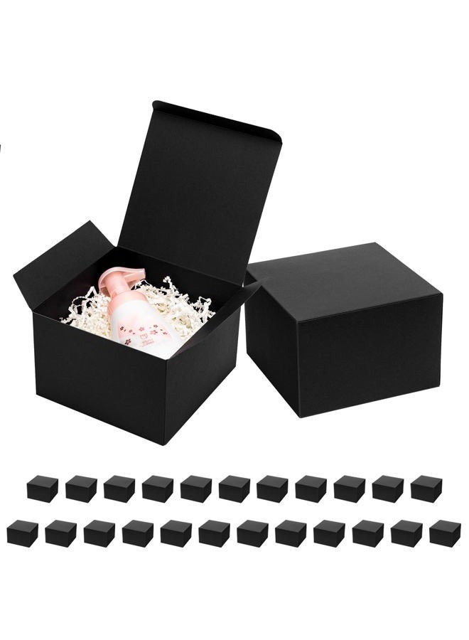 Mcfleet Black Gift Boxes with Lids 6x6x4 Inches 25 Pack Groomsmen Proposal Boxes Cardboard Gift Box for Presents, Craft Boxes for Christmas, Wedding, Graduation, Holiday, Birthday Gift Packaging - Image 1