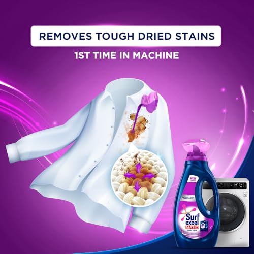 Surf Excel Matic Front Load Liquid Detergent 5Kg Refill Pouch, Specially designed to remove Tough Dried Stains, 1st time in Washing Machine - Image 5