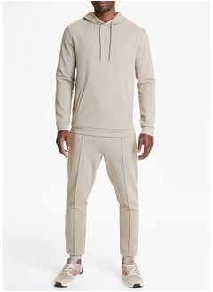 T&W Beige Jersey Hoodie