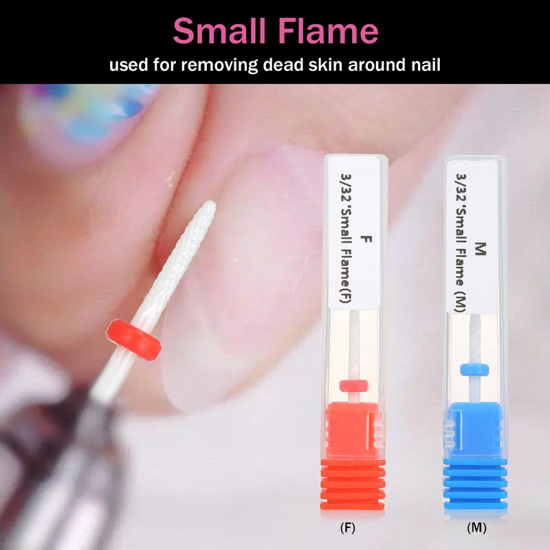 3 / 32'' Ceramic Nail Drill Bits Pedicure & Manicure Drill Bits Replacement Drill Bits for Electric Nail Drill Dead Skin Removal - Image 4