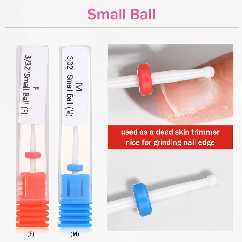 3 / 32'' Ceramic Nail Drill Bits Pedicure & Manicure Drill Bits Replacement Drill Bits for Electric Nail Drill Dead Skin Removal - Image 3