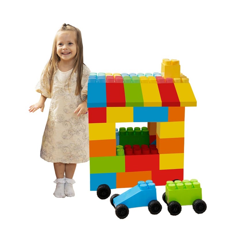 PLATPORTS 48-Piece Jumbo Big Building Blocks â€“ Giant XL Large Plastic Blocks for Kids Ages 2â€“8, Indoor & Outdoor Construction Play Set - Image 1