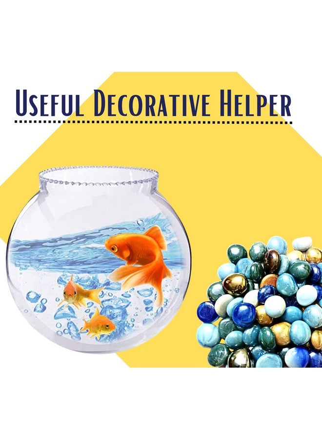 Flat Round Marbles Mix Milky Decorative Stone For Decorative Stone, Fountain, Vase Fillers, Party Table Scatter, Wedding, Decoration & Beads For Aquarium (900Gm) - Image 3