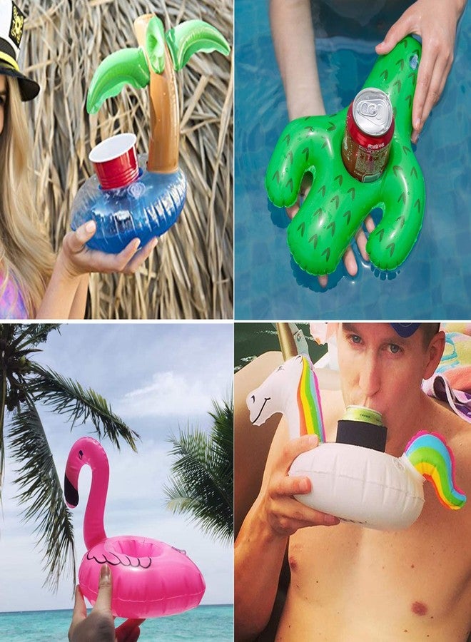 iShyan Inflatable Drink Holder 35 Pack Inflatabl Floats Floating Cup Holders Fun Floaties for Swimming Pool Party - Image 5