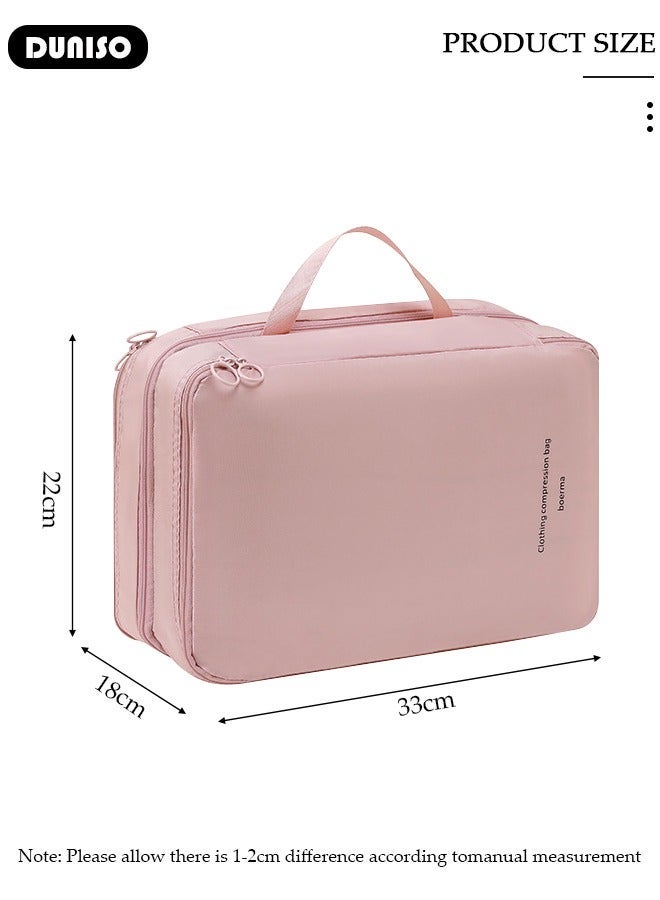 DUNISO Compression Packing Cubes for Travel, Carry on Suitcase Organizer Bag with Dual Compartments, Expandable Bags Organizer for Home Storage, Lightweight Nylon Travel Organizer for Luggage, Suitcases and Essentials - Image 4