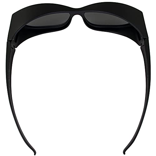 Global Vision Escort Advanced System Safety Glasses Fits Over Most Eyewear - Rubber Ear Locks and Microfiber Pouch! Black Frame - Image 4
