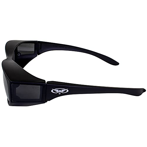 Global Vision Escort Advanced System Safety Glasses Fits Over Most Eyewear - Rubber Ear Locks and Microfiber Pouch! Black Frame - Image 3