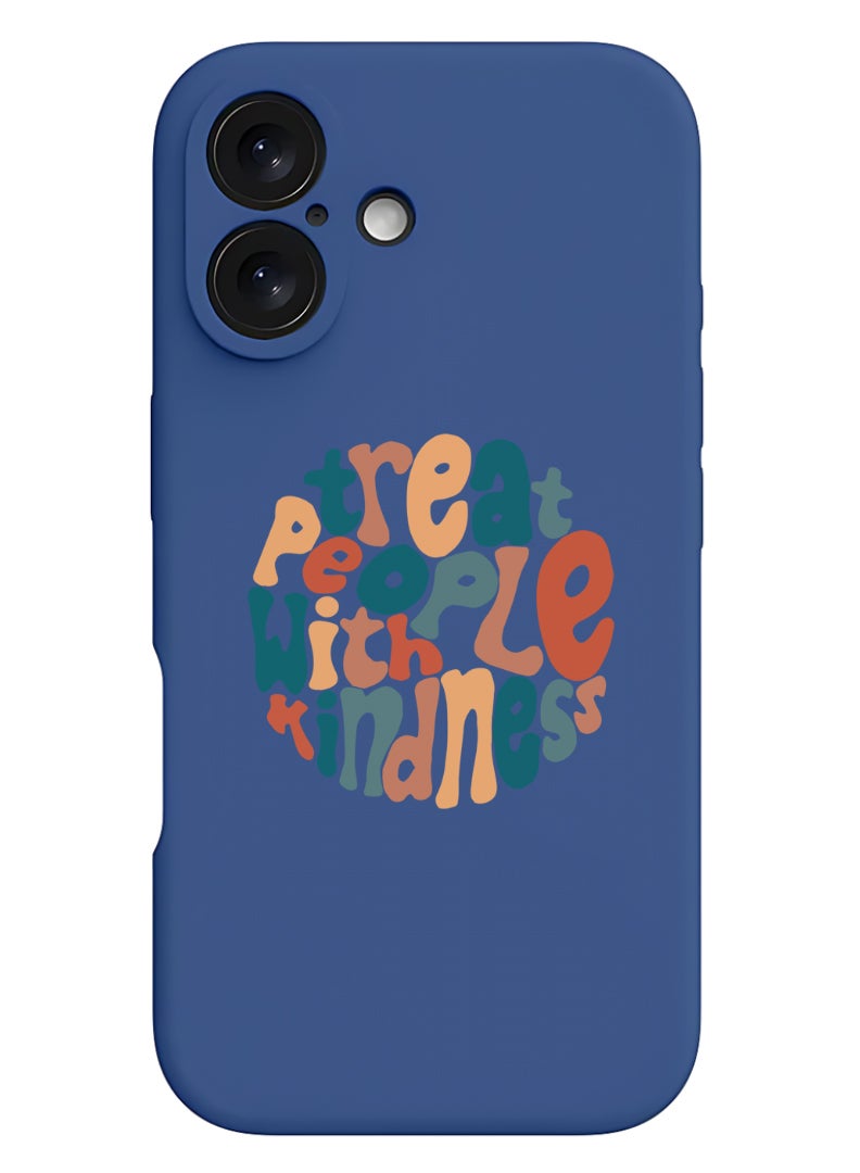 Theodor iPhone 16 Plus Blue Protective Slim Fit Case Liquid Silicone Cover with Full Body Protection Anti-Scratch Shockproof Case For iPhone - TPWK-01 - Image 1