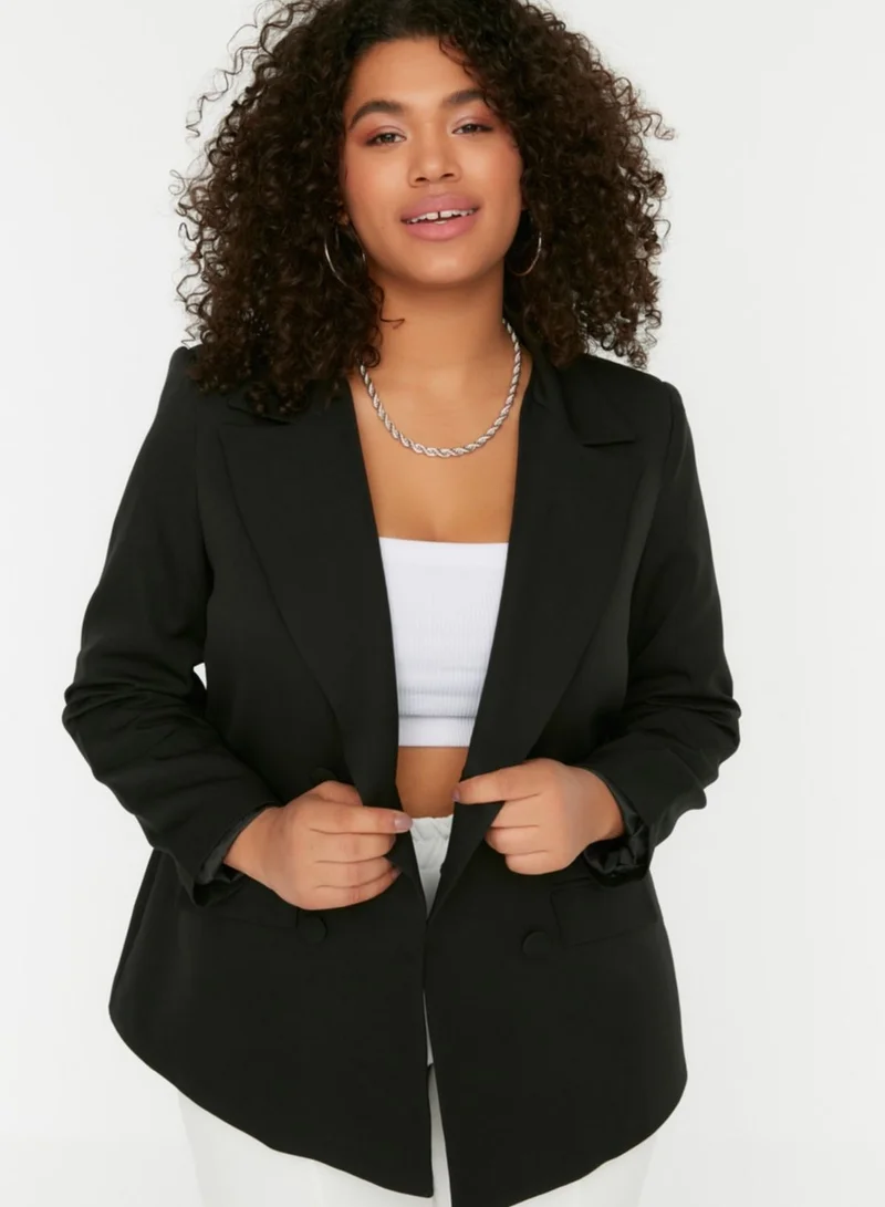 Trendyol Curve Button Detail Blazer