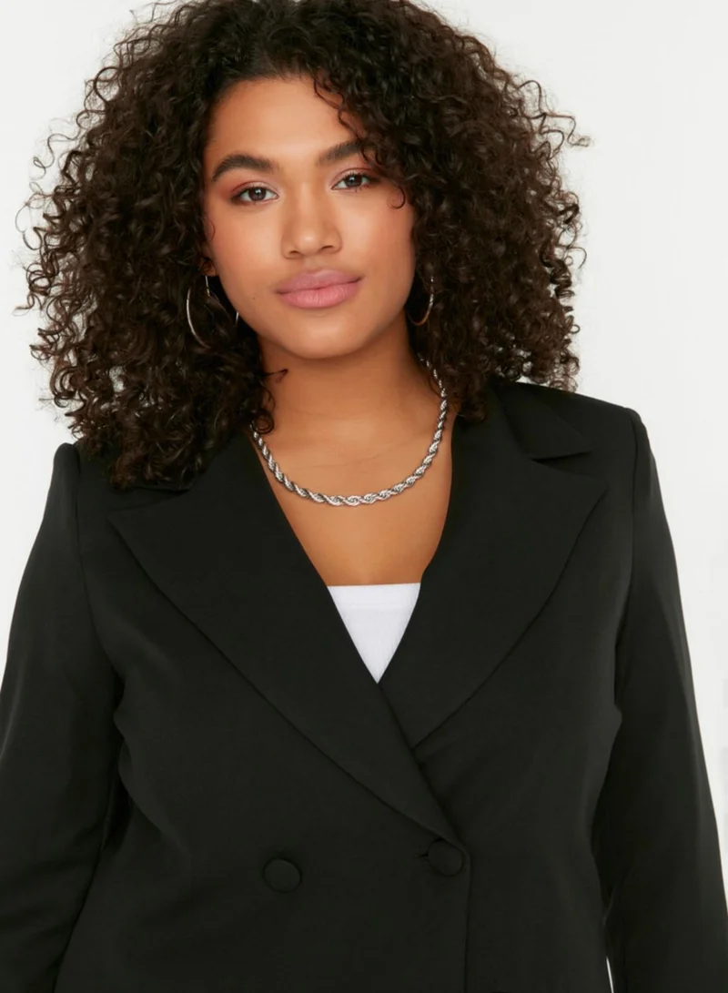 Trendyol Curve Button Detail Blazer