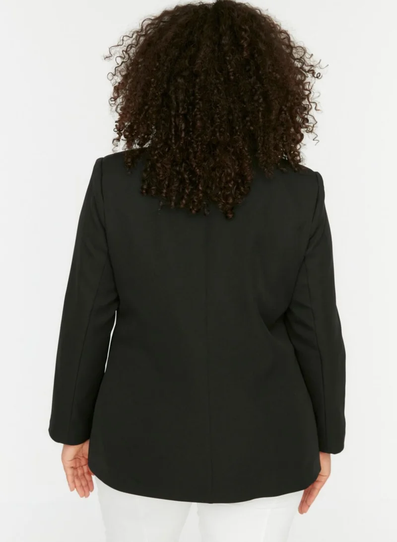 Trendyol Curve Button Detail Blazer