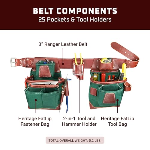 Occidental Leather Heritage FatLip Tool Bag Set - X-Large - 25 Pockets & Tool Holders - Made in USA - Image 3