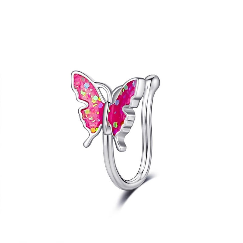 RUVEE Nose & Ear Clip Gold Plated Pin Non Pierced Just Press for Women & Girls - Image 1