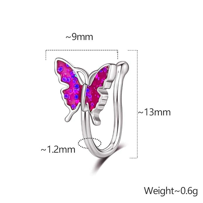 RUVEE Nose & Ear Clip Gold Plated Pin Non Pierced Just Press for Women & Girls - Image 2