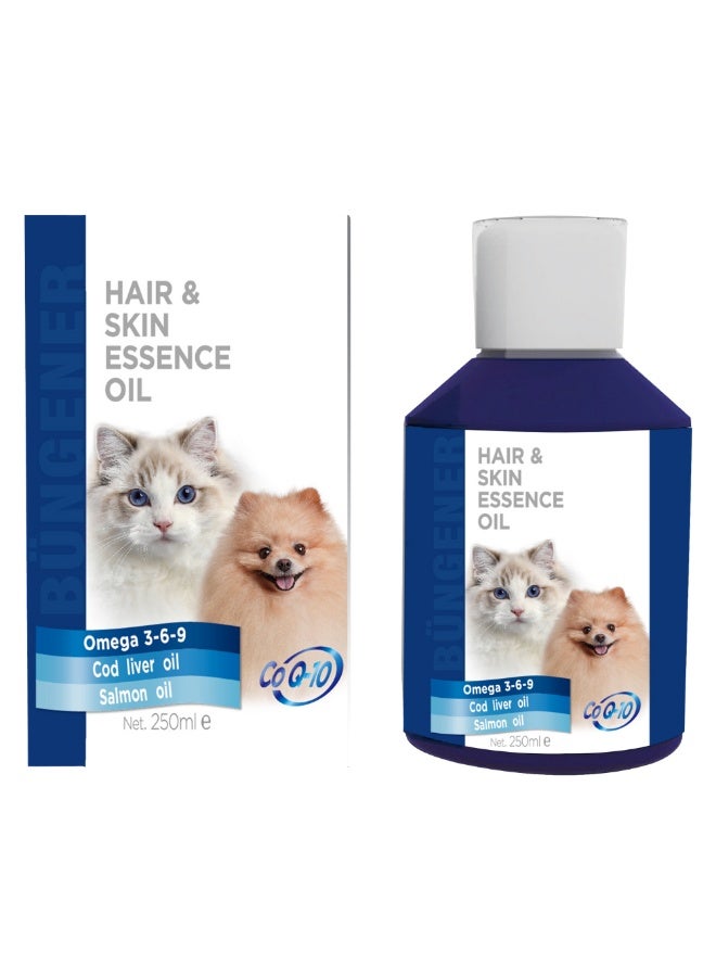 Bungener Hair & Skin Essence Oil For Cats & Dogs 250ml Fish Oil - Image 1