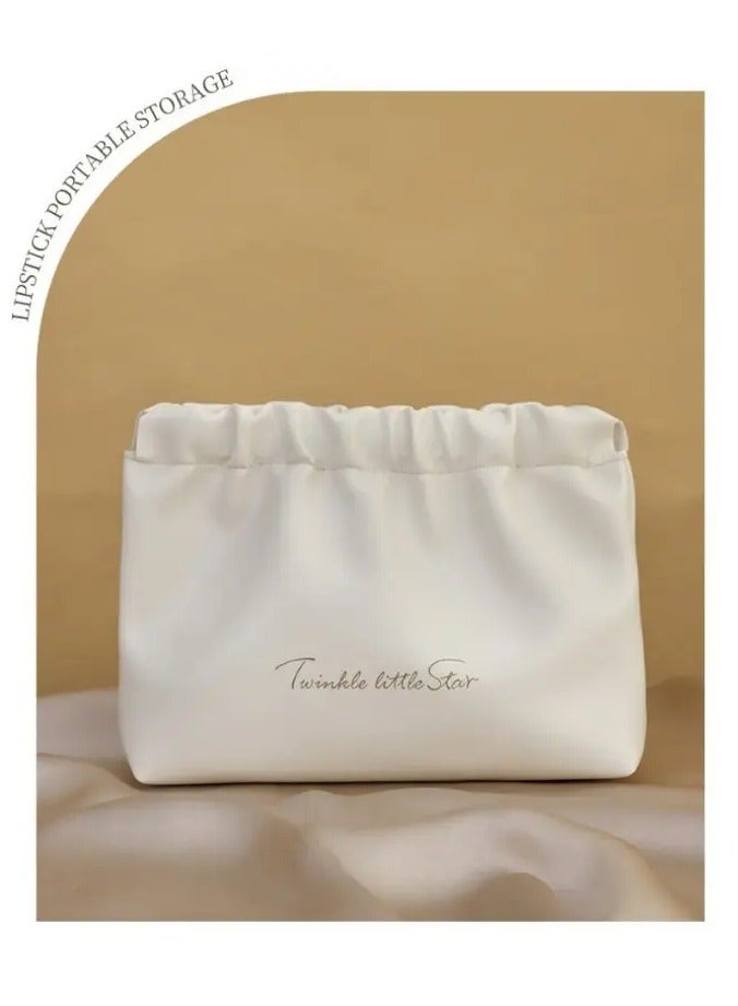 Rozino Ruched Makeup Bag For Purse, Cosmetic Bag Waterproof Pouch For Women, Coin Purse Self-closing Travel Lipstick Cosmetic Storage Bag - Image 5