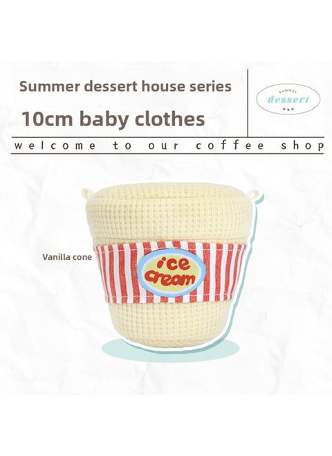 # Universe Store 10cm Summer Dessert House Series Chiikawa Nunu Doll Plush Joker Set-Specifications:10cm-Color:Vanilla Cone