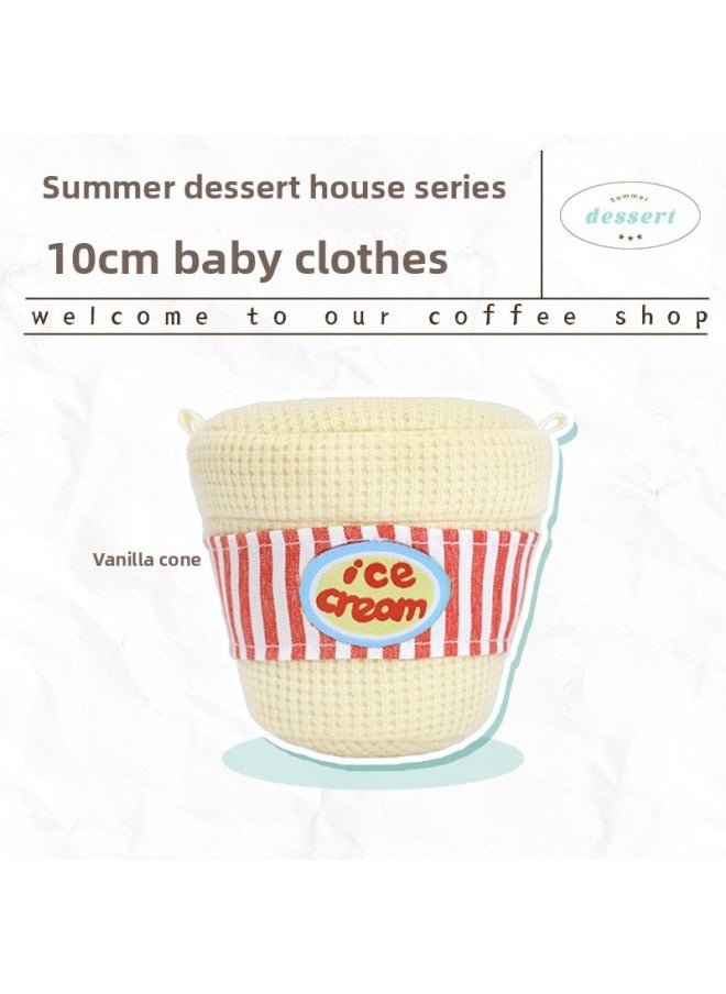 # Universe Store 10cm Summer Dessert House Series Chiikawa Nunu Doll Plush Joker Set-Specifications:10cm-Color:Vanilla Cone