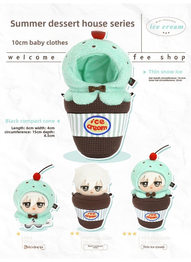 # Universe Store 10cm Summer Dessert House Series Chiikawa Nunu Doll Plush Joker Set-Specifications:10cm-Color:Vanilla Cone