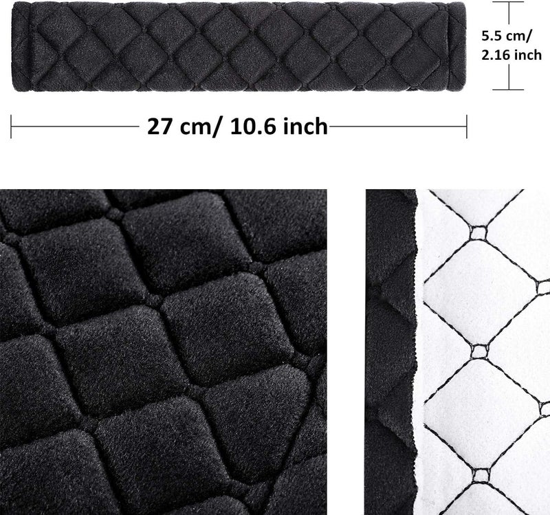 SARTE Car Seat Belt Cover for More Comfortable Driving Seat Belt Shoulder Pad for Adults and Children Universal Car Seat Belt Velvet Cushion Black Color (Pack of 2) - Image 3
