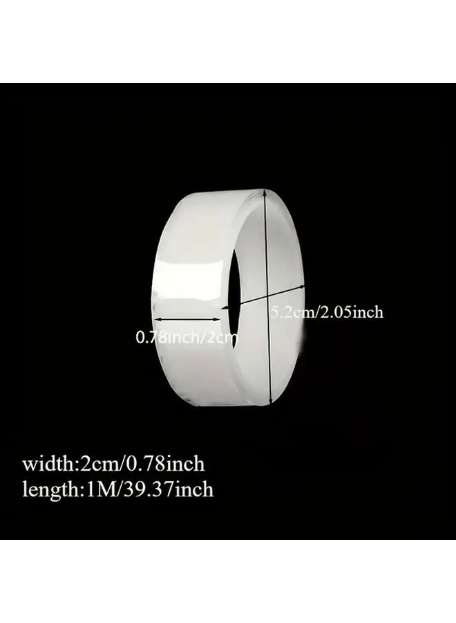 196.85 بوصة شريط أكريليك قوي مزدوج الوجه شفاف قابل لإعادة الاستخدام قابل للغسل للمطبخ الحمام المكتب تركيب السيارة - Image 4