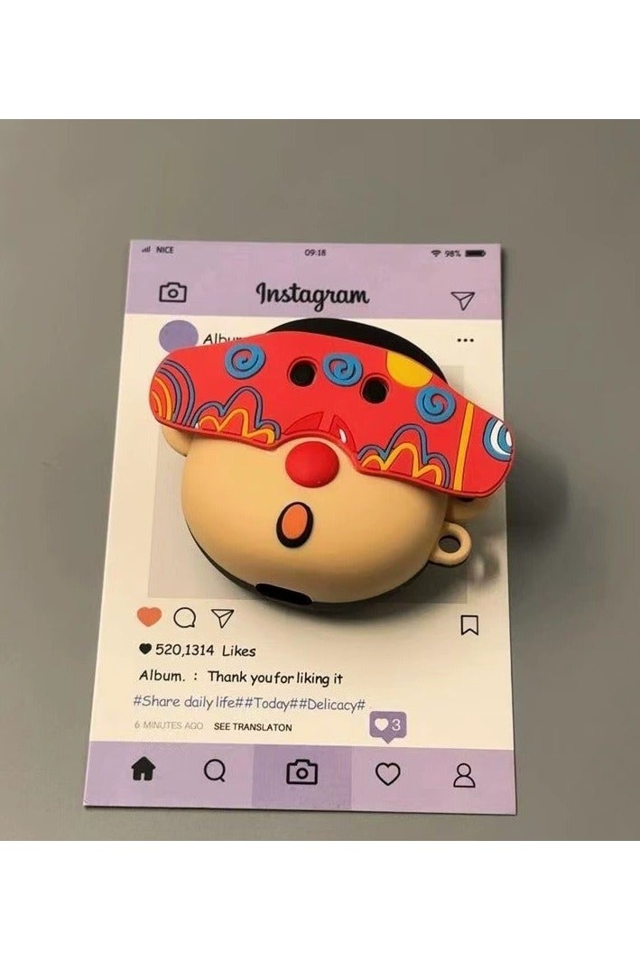 general AirPods 3rd generation silicone wireless Bluetooth protective case, cartoon design, Apple wireless Bluetooth headphones protective case, made of silicone material, with a creative and soft exterior.