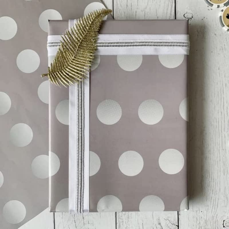 Dovetail Moonlight Sunlight Black & White Polka Prints Gift Wrapping Papers Combo of 4 Sheets - Image 5