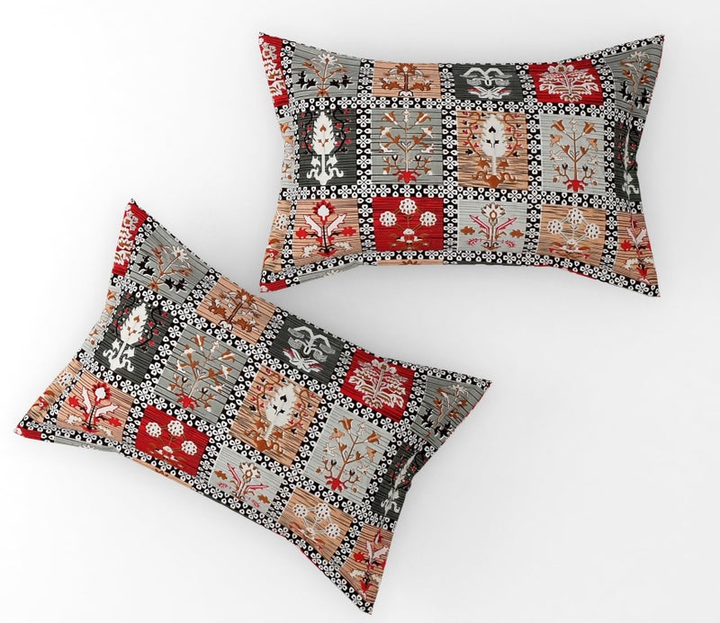 Furnofy Premium Christmas-Themed Geometric Printed Double Bedsheet Set – Multicolor (90x100 Inches) with 2 Pillow Covers – Flat Cotton Fabric - Image 4