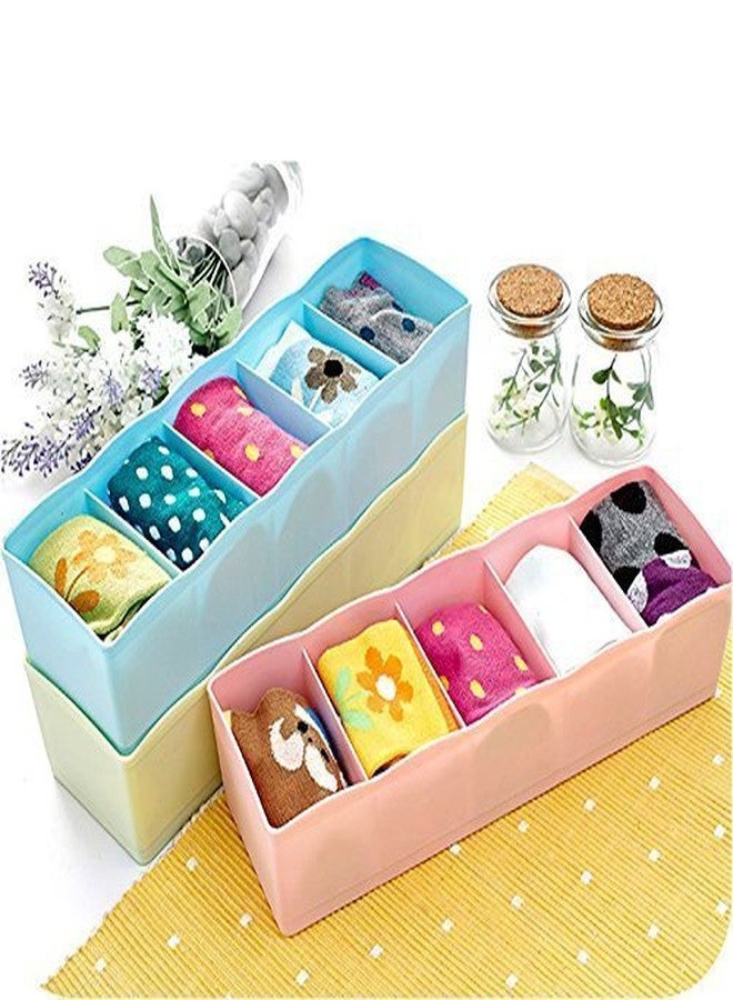 Moxtiza Multipurpose Stackable Wardrobe Organiser Rack - Socks, Undergarments, and More - Multicolor (Set of 8) - Image 5
