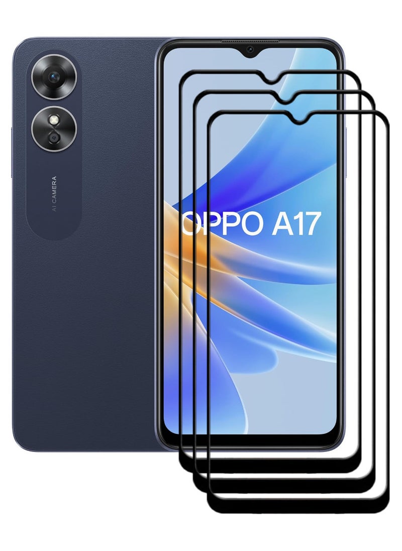 ACLIX 3 Pieces Antistatic ESD Dustproof Premium Quality High Definition Tempered Glass Screen Protector Designed For Oppo A17 - Image 1