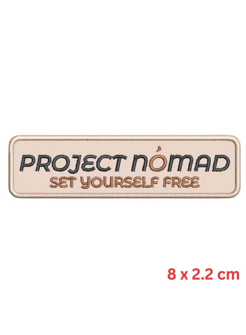 بروجكت نوماد لصاقة فيلكرو هوك Project Nomad، مجموعة تكتيكية شعارات LOGO، حمالة شعار 2 للحقيبة/السترة، إكسسوارات تقنية للأطفال والكبار، لحقيبة المدرسة، لحافظة الأقلام، لحقيبة الجيم، هدية للرجال/النساء مقاس 9×4 - Image 1