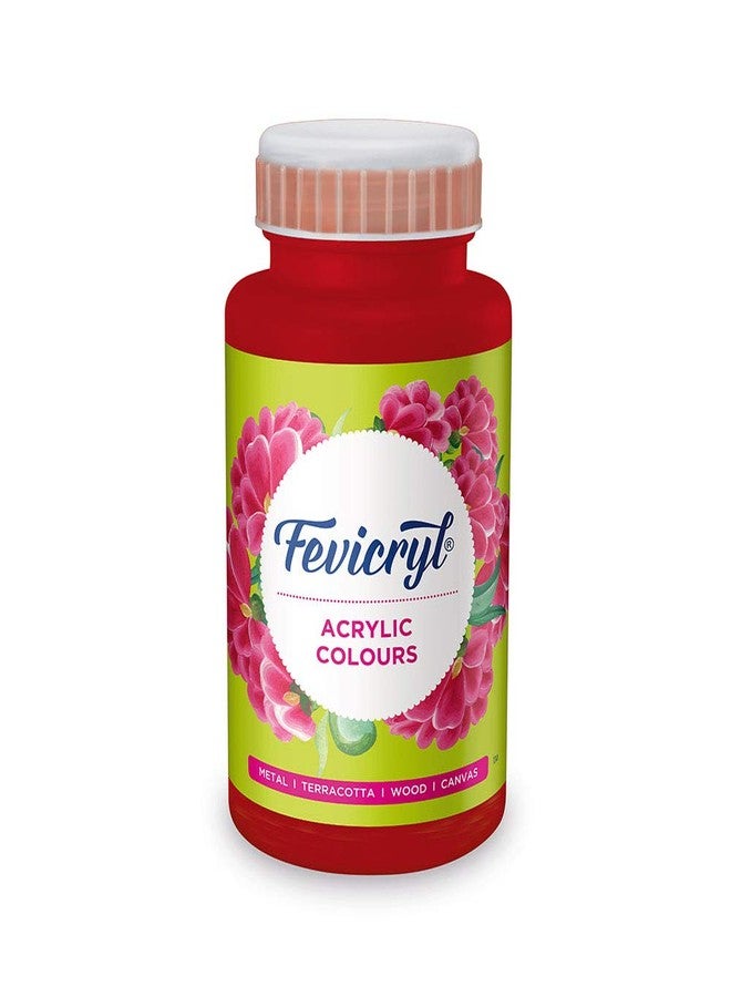 Fevicryl Acrylic Colour Crimson 500ml | Art & Craft, DIY, Rich Pigment, Non-Craking Paint for Canvas, Wood, Leather, Earthenware, Metal | Ideal for school projects, Hobbyists, Artists