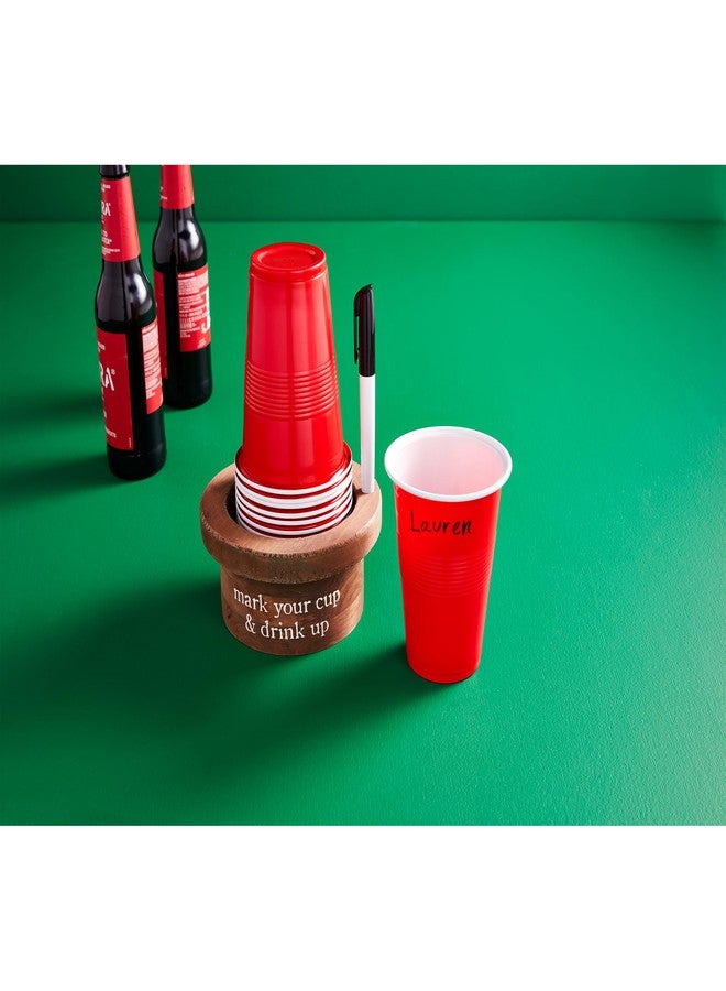 Mud Pie Disposable Cup and Marker Set; Base 3" x 5 1/2" Dia | Cup 18 oz - Image 2