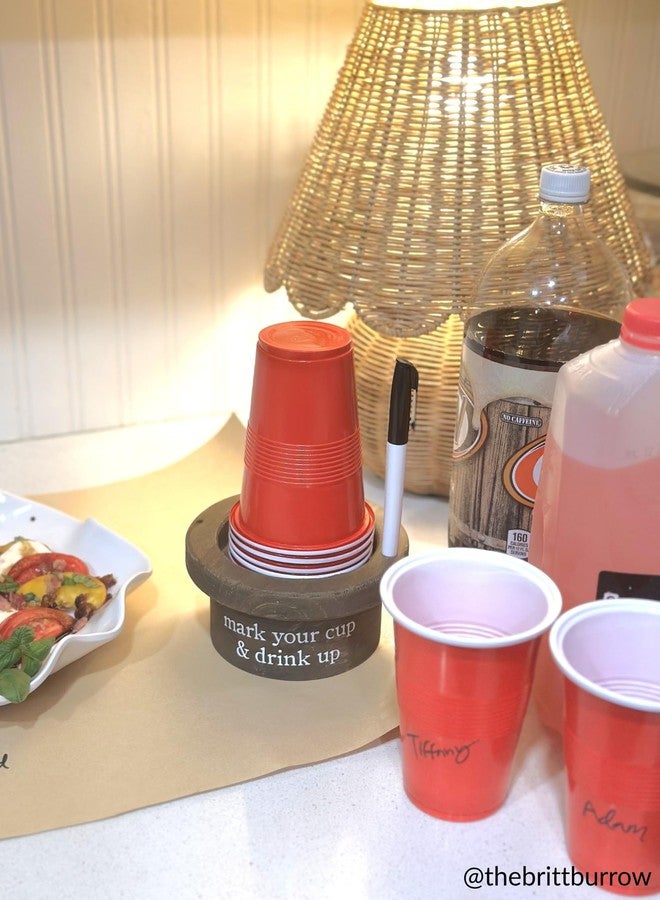 Mud Pie Disposable Cup and Marker Set; Base 3" x 5 1/2" Dia | Cup 18 oz - Image 4