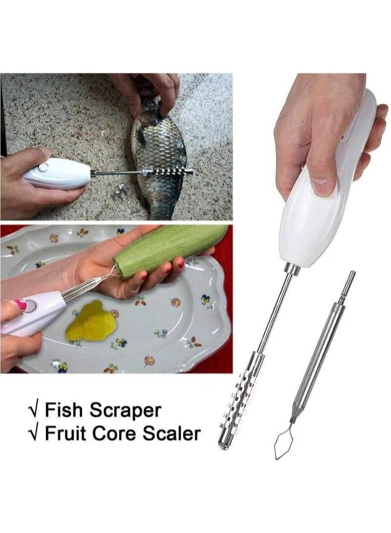 DENX Electric Multi‑Head Zucchini and Vegetable Corer DX2019 — Rechargeable 10W Motor, Stainless Steel Blades, 1200mAh Battery, 40‑Minute Runtime, Ergonomic Handle, Cordless Kitchen Spiralizer - Image 3