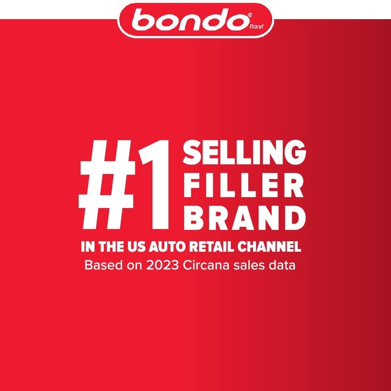 Bondo بوندو حشو الجسم، الصيغة الأصلية للإصلاح والترميم السريع والسهل لسيارتك، 00262، حشو 1.57 رطل ومصلب 0.75 أونصة، 1 علبة - Image 3
