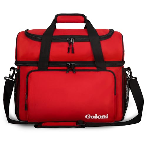 Goloni Bowling Bag for 2 Balls Bowling Ball Bag with Padded HolderFits Bowling Shoes Up to Mens 16 and Extra Essentials - Image 3