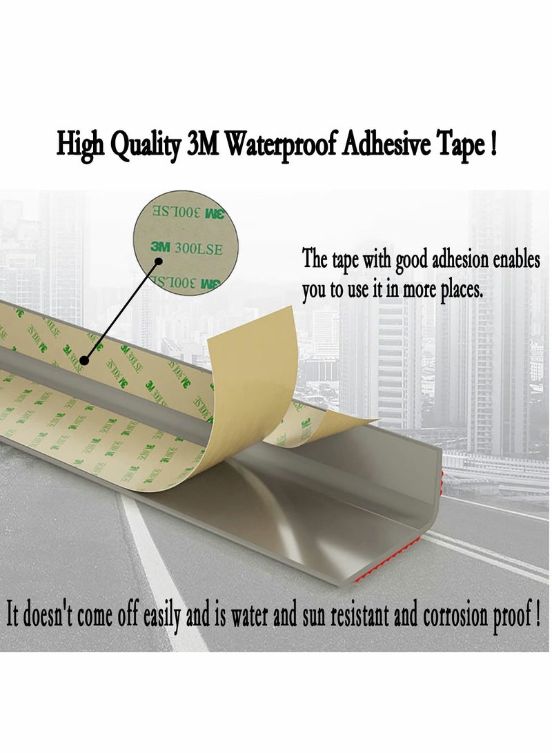 Stair Leading Edge Protector, Waterproof Anti-Slip Rubber Step Adhesive Decorative Protection Strip for Home School Nursing Indoor and Outdoor Steps(Yellow) - Image 5