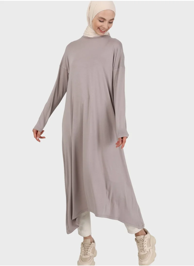 Refka by modanisa Asymmetrical Hem Dress