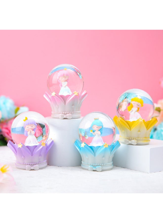 Girl Heart Sweet Cute Pet #45 Mini Glass Water Ball Desktop Luminous Shiny Decorations