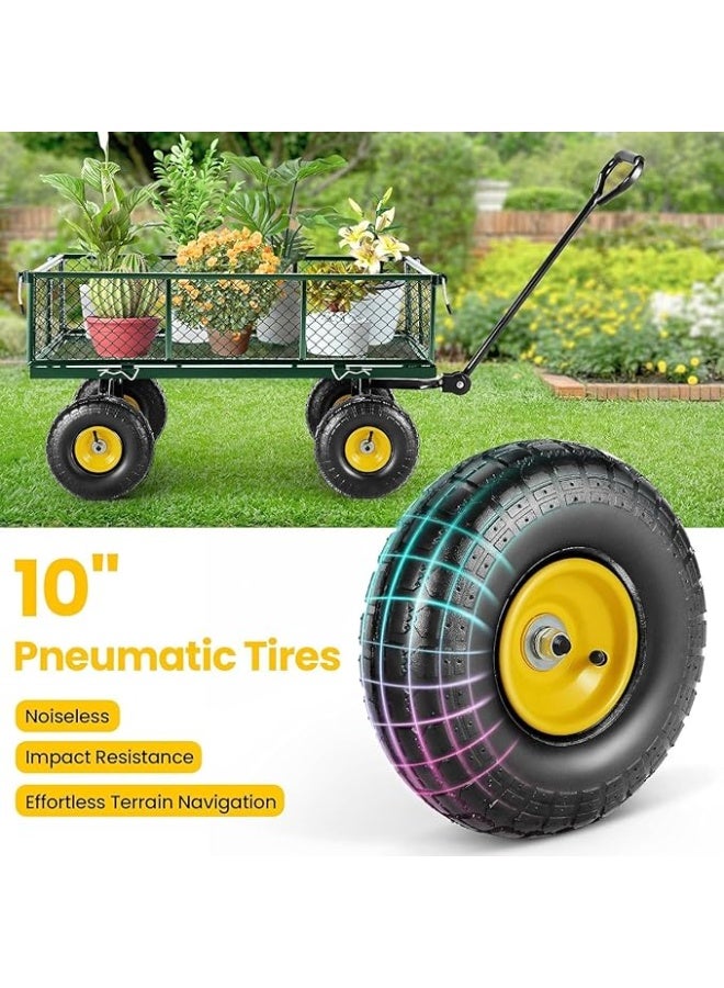 Egardenkart عربة إيغاردن كارت® الثقيلة - 360 كجم، عربة حديقة مع مقبض قابل للتعديل وجوانب قابلة للإزالة | معدنية، عربة حديقة قابلة للطي للحديقة الخارجية، الرياضة، التخييم، النزهات (معدنية، خضراء) - Image 5