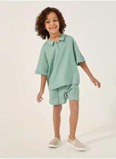 Textured Knit Polo T-Shirt and Shorts Set - pzsku/ZB135E15EABF4F78BB4D8Z/45/1741119821/d37219fc-1106-49ca-87f1-5e4974bafd58