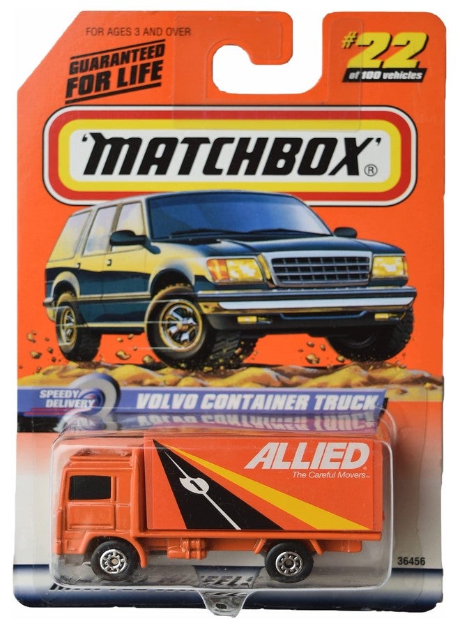 Matchbox Vol-vo Container Truck, [Orange] Speedy Delivery #22 - Image 2