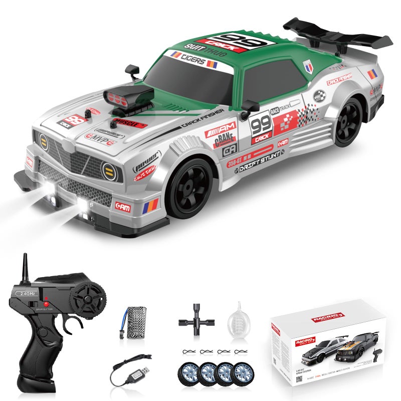 Sakeye RC Drift Car with Spray Remote Control Cars 116 24GHz 4WD Remote Control Drift Car Drifting RC Cars with LED Lights and Drifting Tires Toy for Adults Boys Kids - Image 3
