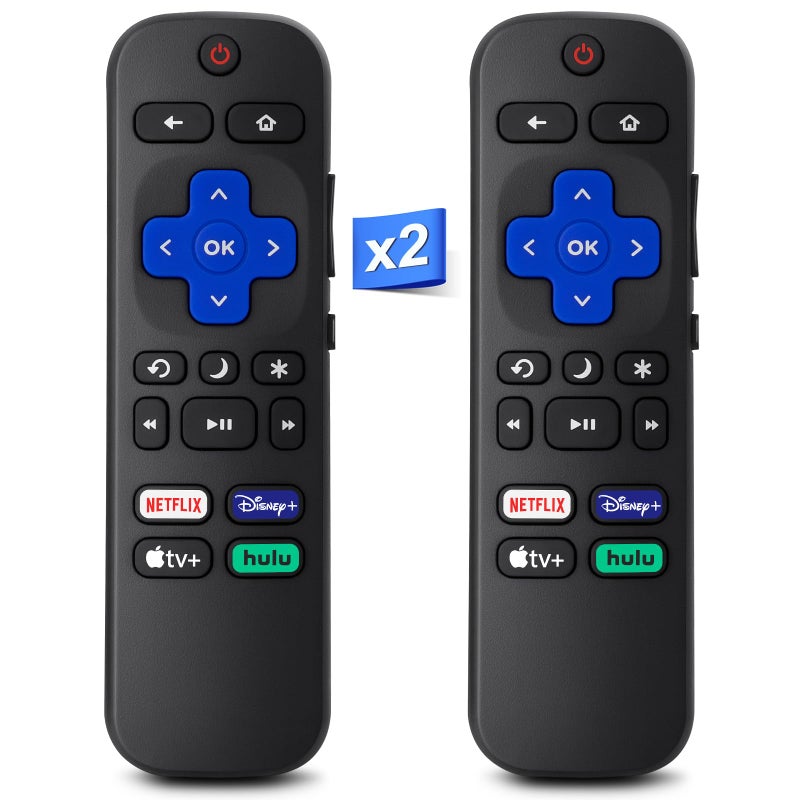OMAIC Replacement for Roku-TV-Remote, Compatible for Hisense/Onn/Sharp Roku Series Smart TVsã€Pack of 2ã€‘ - Image 1
