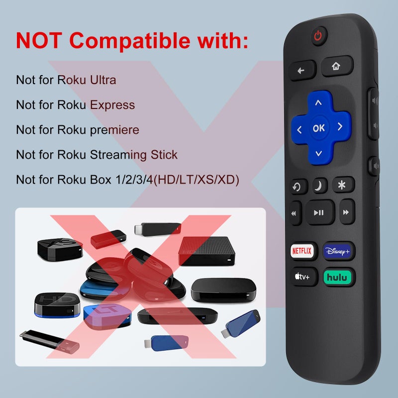 OMAIC Replacement for Roku-TV-Remote, Compatible for Hisense/Onn/Sharp Roku Series Smart TVsã€Pack of 2ã€‘ - Image 3