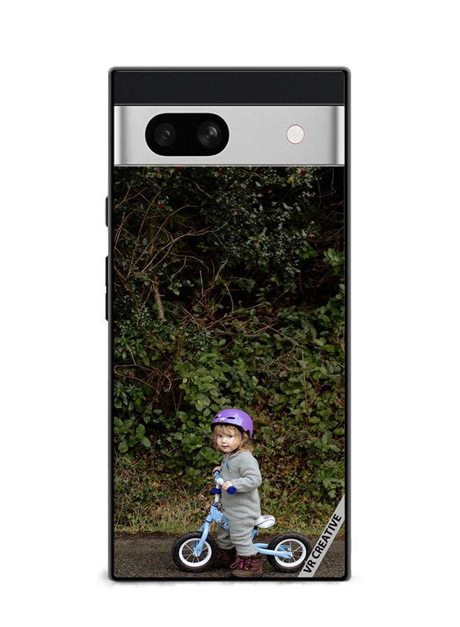 VR CREATIVE Protective Case Cover For Google Pixel 7a Bicycle Baby Design Multicolour - Image 1