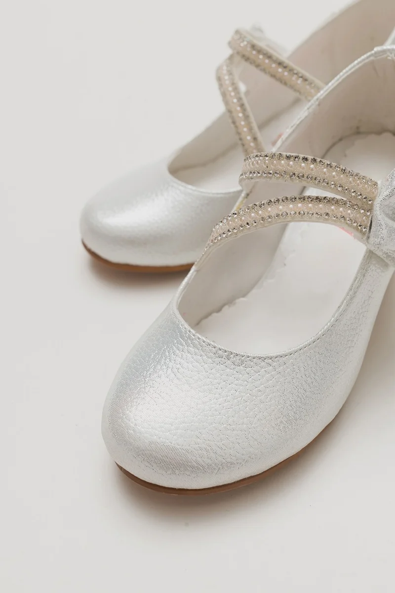 Mnpc Girls Pearl Heeled Stone Evening Shoes