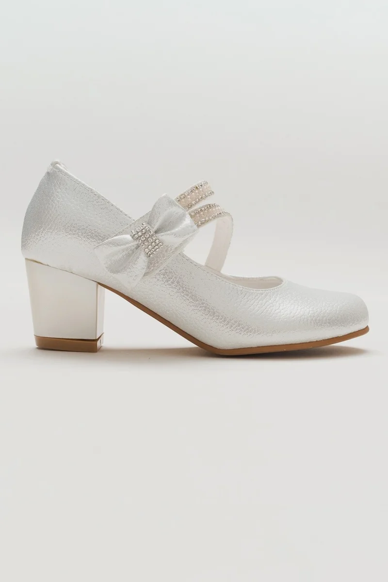 Mnpc Girls Pearl Heeled Stone Evening Shoes