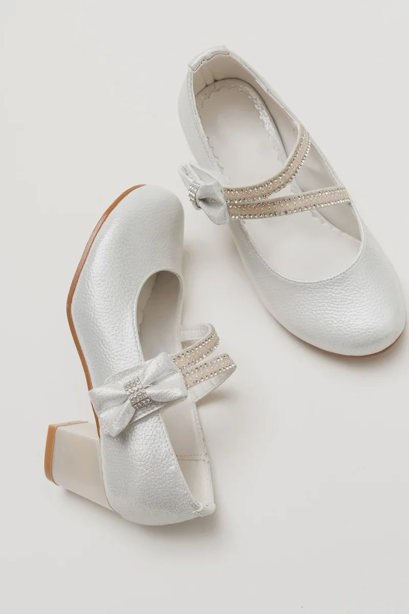 Mnpc Girls Pearl Heeled Stone Evening Shoes